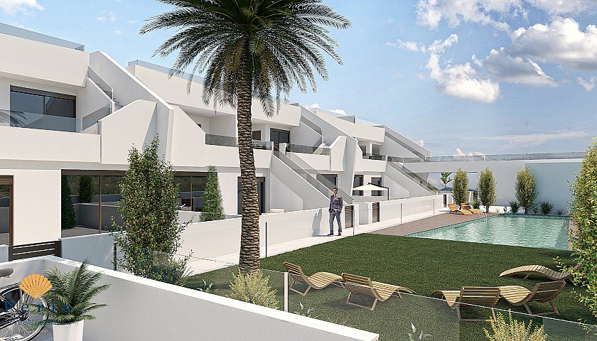 High quality 2-bedroom bungalow with solarium in Pilar de la Horadada 