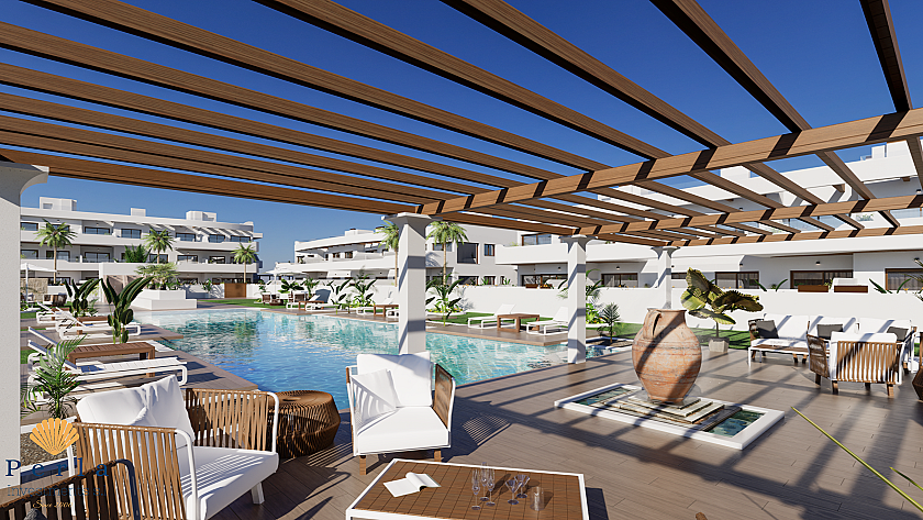 Bungalow en planta baja con terraza grande 