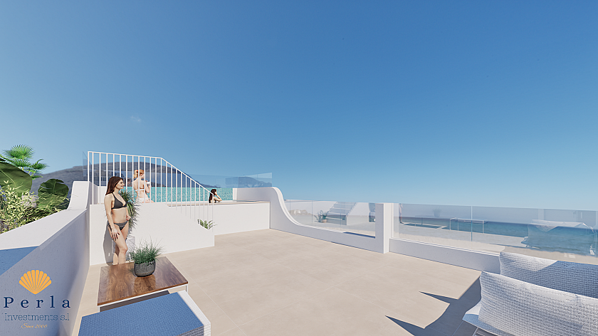 Precioso bungalow en planta alta con vistas al mar