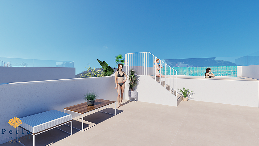 Precioso bungalow en planta alta con vistas al mar